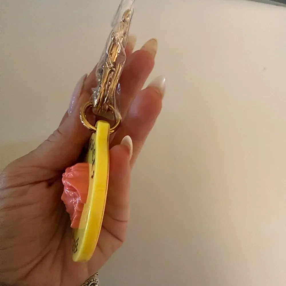 Versace unisex La Medusa 3D logo keychain bag charm NEW